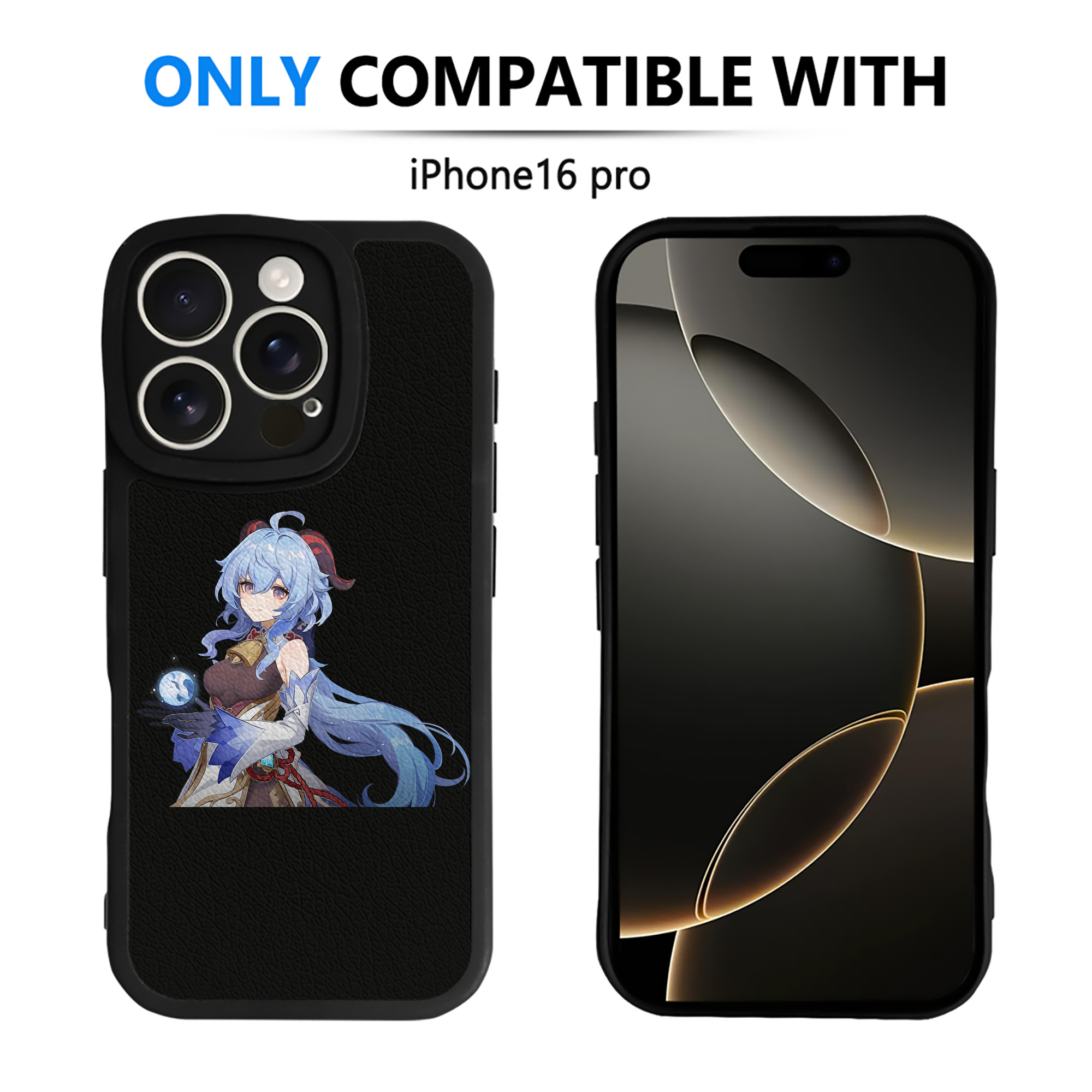 げんし神 甘雨 かんう genshin Ganyu 【iPhone 16シリーズ対応】シリコンスマホケース（レザー調） 材質：シリコン